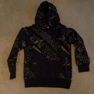 Jordan Men's Hoodie in Black and Gold